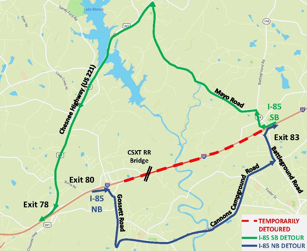 Associated SC8   未走行 SCDOT Removes Railroad Bridge to Make Way for I-85 Widening